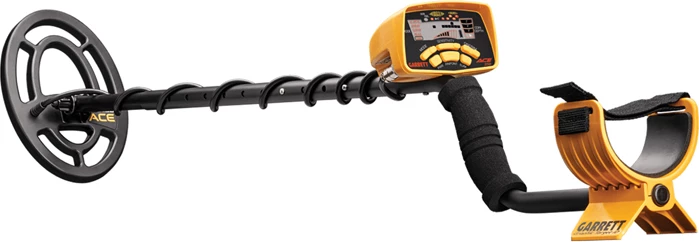 detektor metalesh, Garrett, ACE 250, 5 modalitete kërkimi, LCD, spirale 6.5" x 9", Pinpoint, 4x AA, e verdhë/zezë