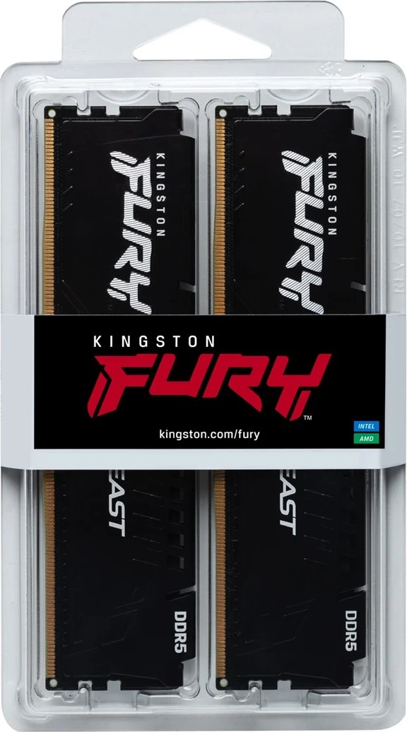 RAM Memorje Kingston FURY Beast 128GB 5600MT/s DDR5 CL40 DIMM (Kit prej 4) e zezë
