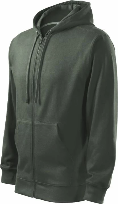 Duks me zip për meshkuj Malfini, Trendy Zipper M, ngjyrë e gjelbër