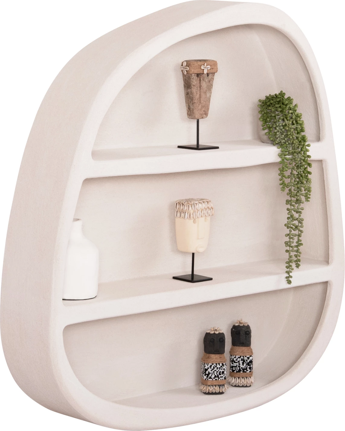 Raft muri Santorini FH18058 MDF ngjyrë off-white 95x18x100Hcm.