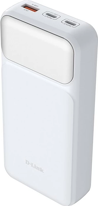 Powerbank D-Link DPP-201 20000mAh 65W PD 3.0/QC 3.0 2x USB-C + USB-A e bardhë