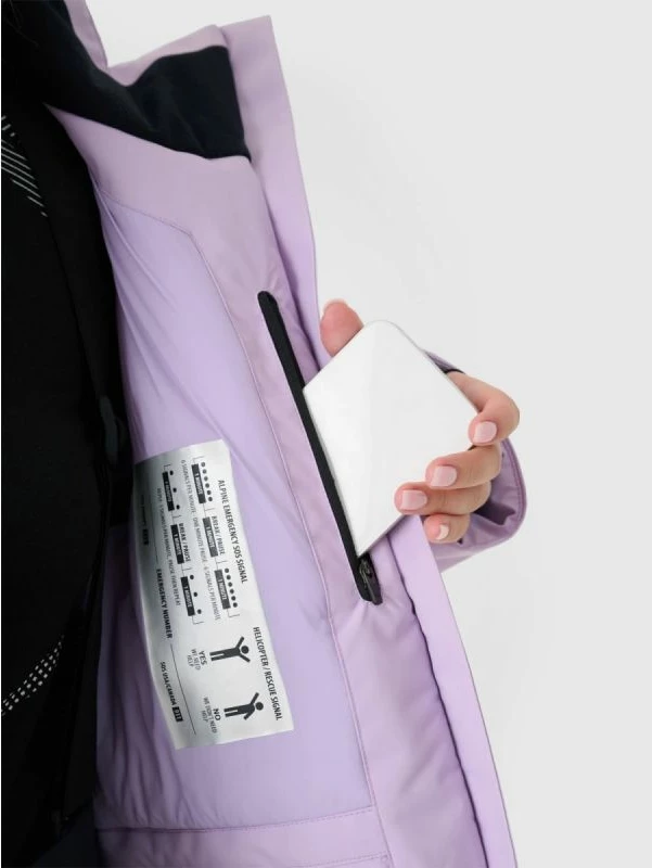 Jakne skijimi për femra 4f, e zezë