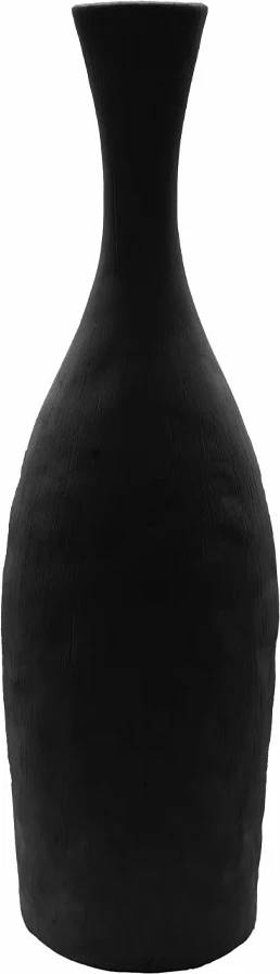 Vazo FRASCO, polirezine, e zezë, 16x10x54cm