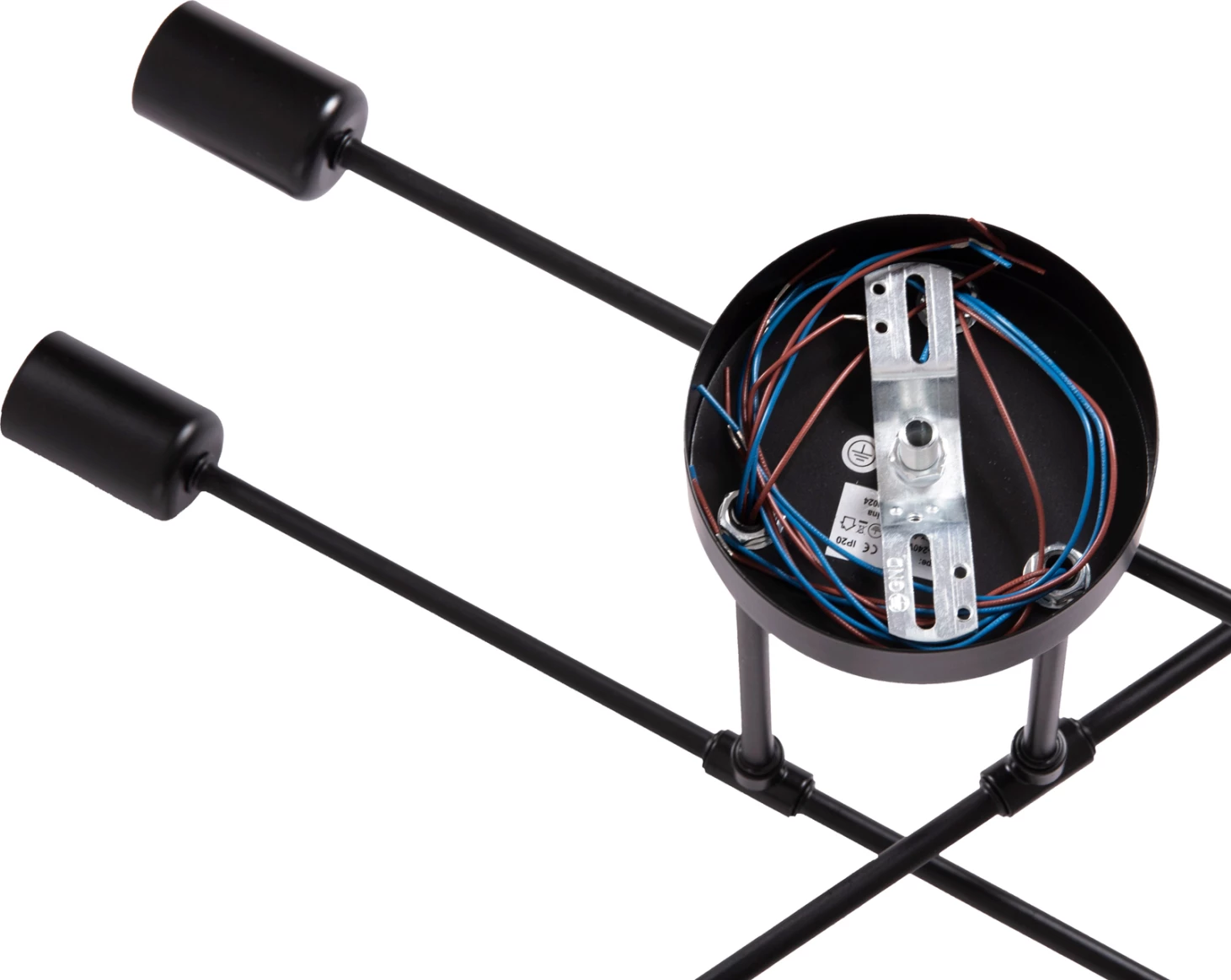 Llambë tavani me shumë drita, metal i zi, LIGHTY FH7427.11, 51x51x23cm