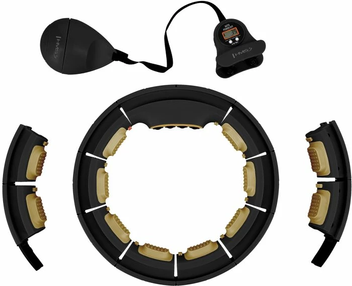 Hula hop me magnet e peshë HMS HHM13, zi/ari