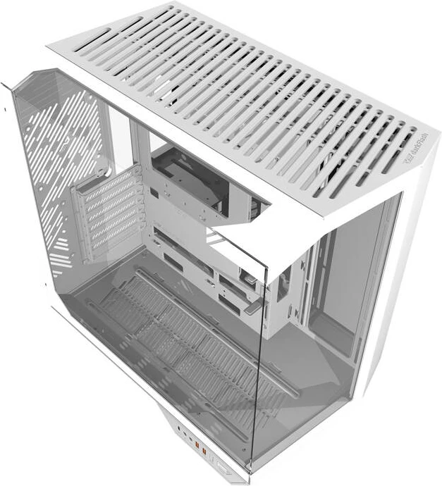 Kasë Darkflash DY470, Midi Tower, xham i temperuar, pa ventilatorë, e bardhë