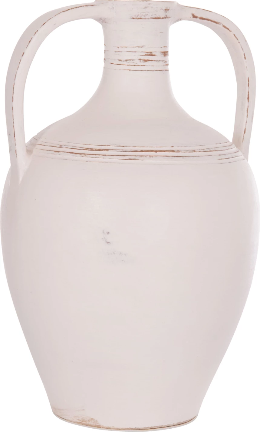 Vazo dekorative (amforë), terrakotë e bardhë, FEAX FH4676.02L, 35x35x58cm