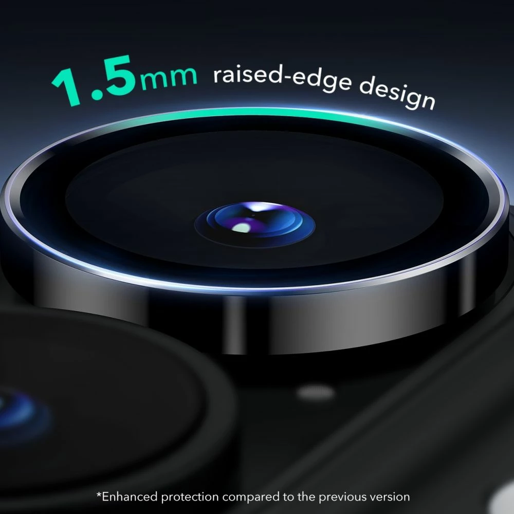 Mbështjellës xhami për kamerë ESR Armorite për iPhone 16 / 16 Plus, Zi