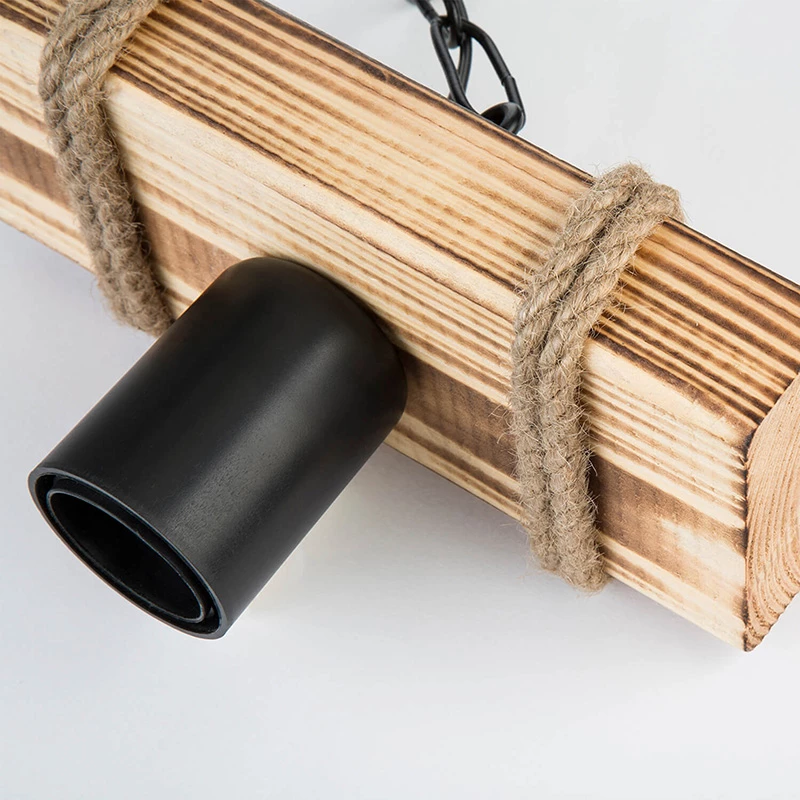 Dritë tavani PWL-1027 E27 metalike, ngjyrë natyrale e zezë, 20x10x43cm