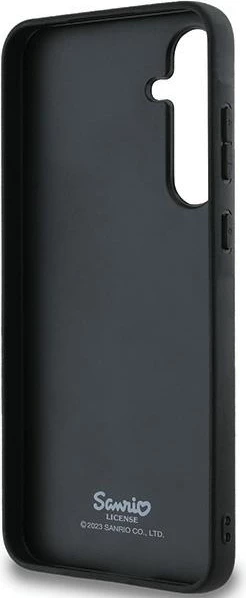 Mbështjellës Hello Kitty Metal Logo Kitty Head për Samsung Galaxy A55, i zi