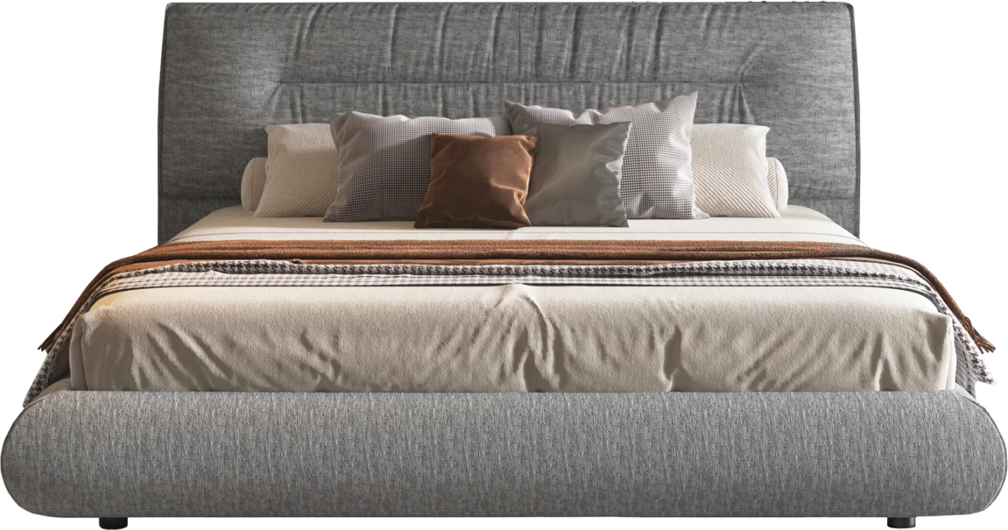 Krevat ASCOTT me hapësirë për depo, material gri, CD736.01, për dyshek 160x200cm