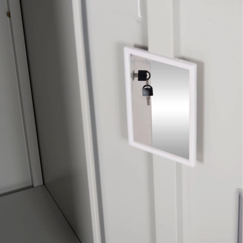 Dollap metalik BRAILA FH5546.11 6 kabinete me çelësa, ngjyrë gri e lehtë, 90x45x185H cm