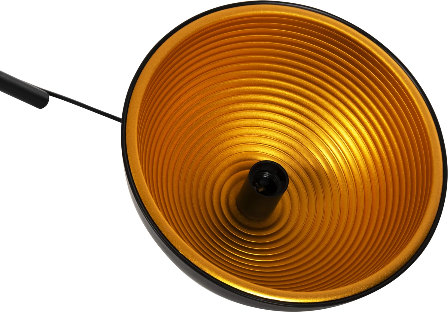 Llambë varëse tavani, FH4153, ngjyrë zezë-ari, kapak alumini, Φ29x113H cm