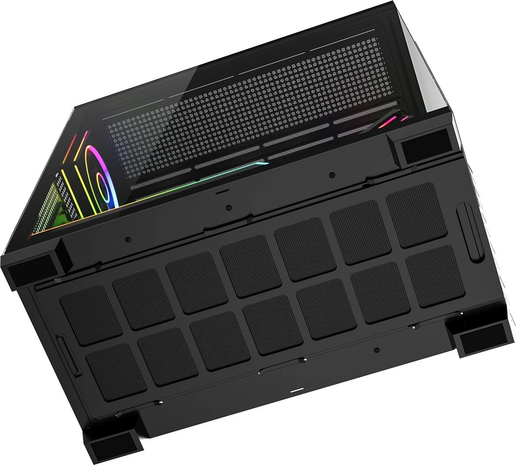 Kasë MODECOM Volcano Stellar Plus ARGB Midi 5F (AT-STELLAR-PLUS-5F-ARGB-10), ATX/mATX/ITX, 5x 120 mm ARGB, USB-C, xham i temperuar, e zezë