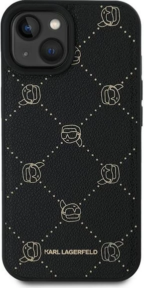 Mbështjellës Karl Lagerfeld Karl Head MagSafe për iPhone 15 Plus, i zi