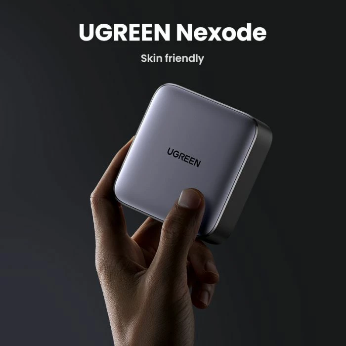Karikues GaN UGREEN Nexode 65W, 2x USB-C, 2x USB-A, PD 3.0/QC4+, gri e errët