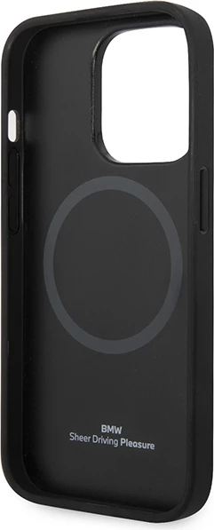 Mbështjellës BMW BMHMP14XSLLNA për iPhone 14 Pro Max 6.7", lëkurë, MagSafe, navy