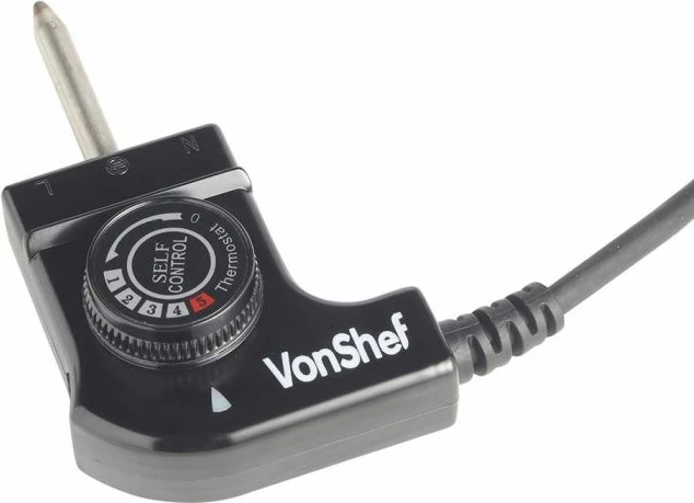 tigan elektrik VonShef 2007089 1500W 30x30cm katror, zi, me adaptor UK/EU