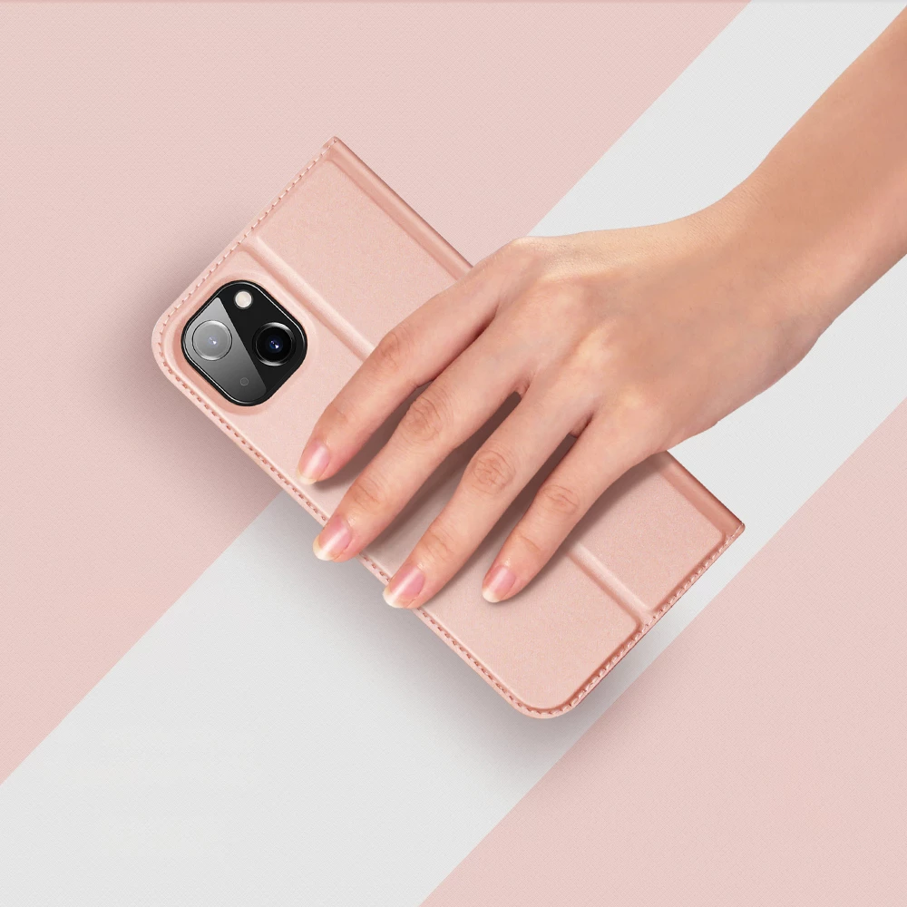 Mbështjellës Dux Ducis Skin Pro për iPhone 14 Plus, eko lëkurë, e zezë