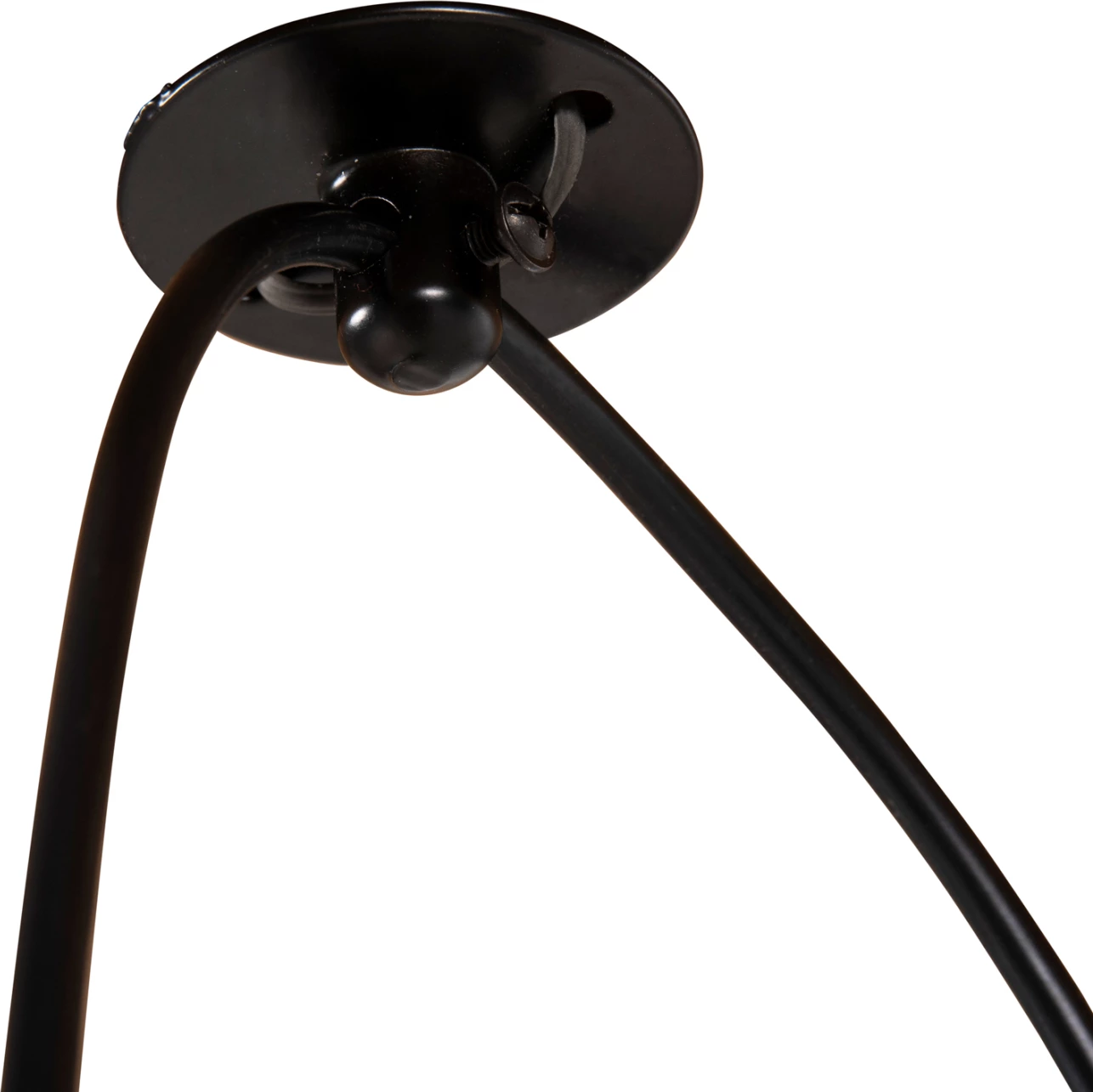 Llambë tavani me 6 drita, FH4175, metal i zi, kabllo të zeza, Φ100x180H cm