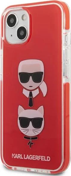 Mbështjellës Karl Lagerfeld KLHCP13STPE2TR për iPhone 13 mini, Hardcase, Kuq