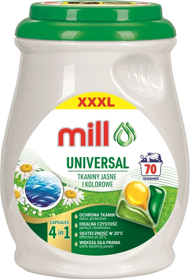 Kapsula larëse MADONIS MILL Tri Caps, 70 copë, universal, për ngjyra