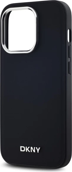 Mbështjellës DKNY Plain Logo MagSafe për iPhone 14 Pro, i zi