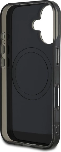 Mbështjellës Mercedes MB Double Layer Crossed Lines MagSafe për iPhone 16, zi