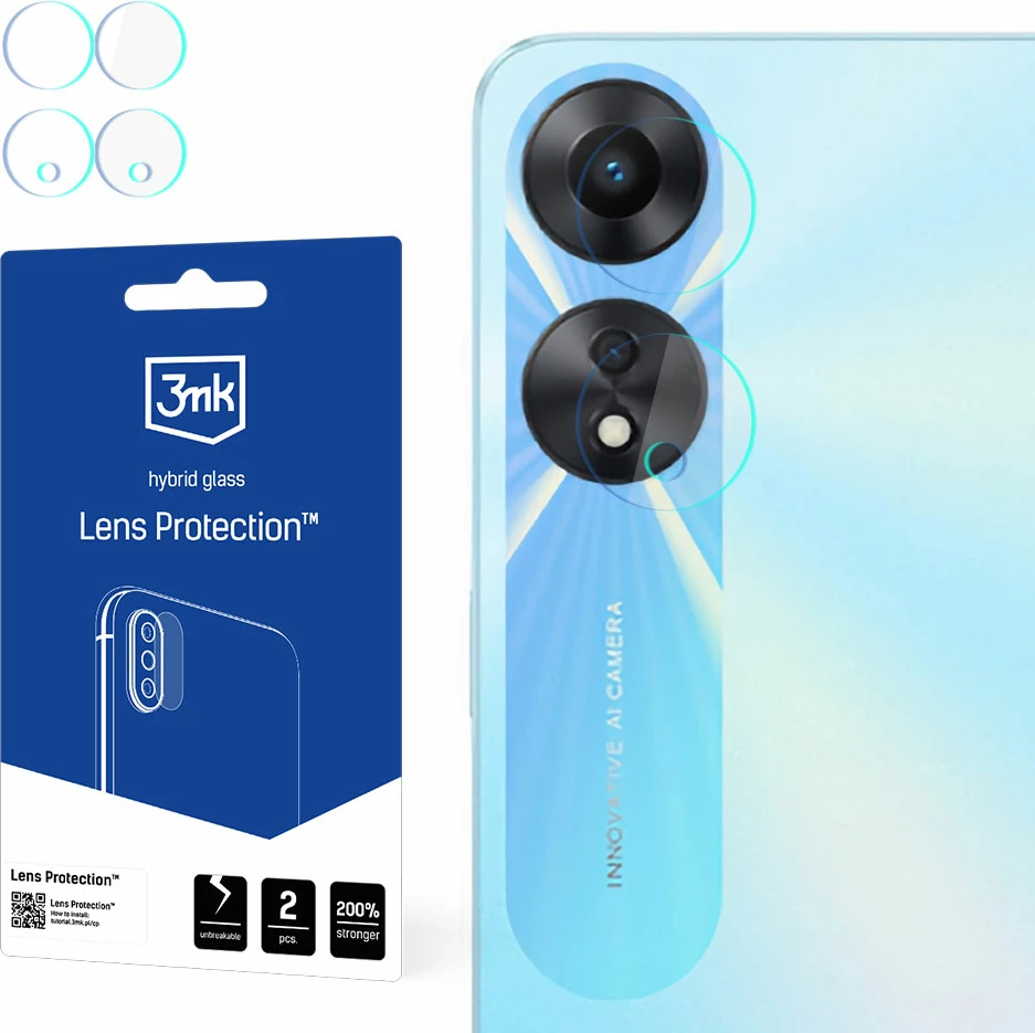 Xham mbrojtës kamerë 3mk Protection për Oppo A58 5G, hibrid