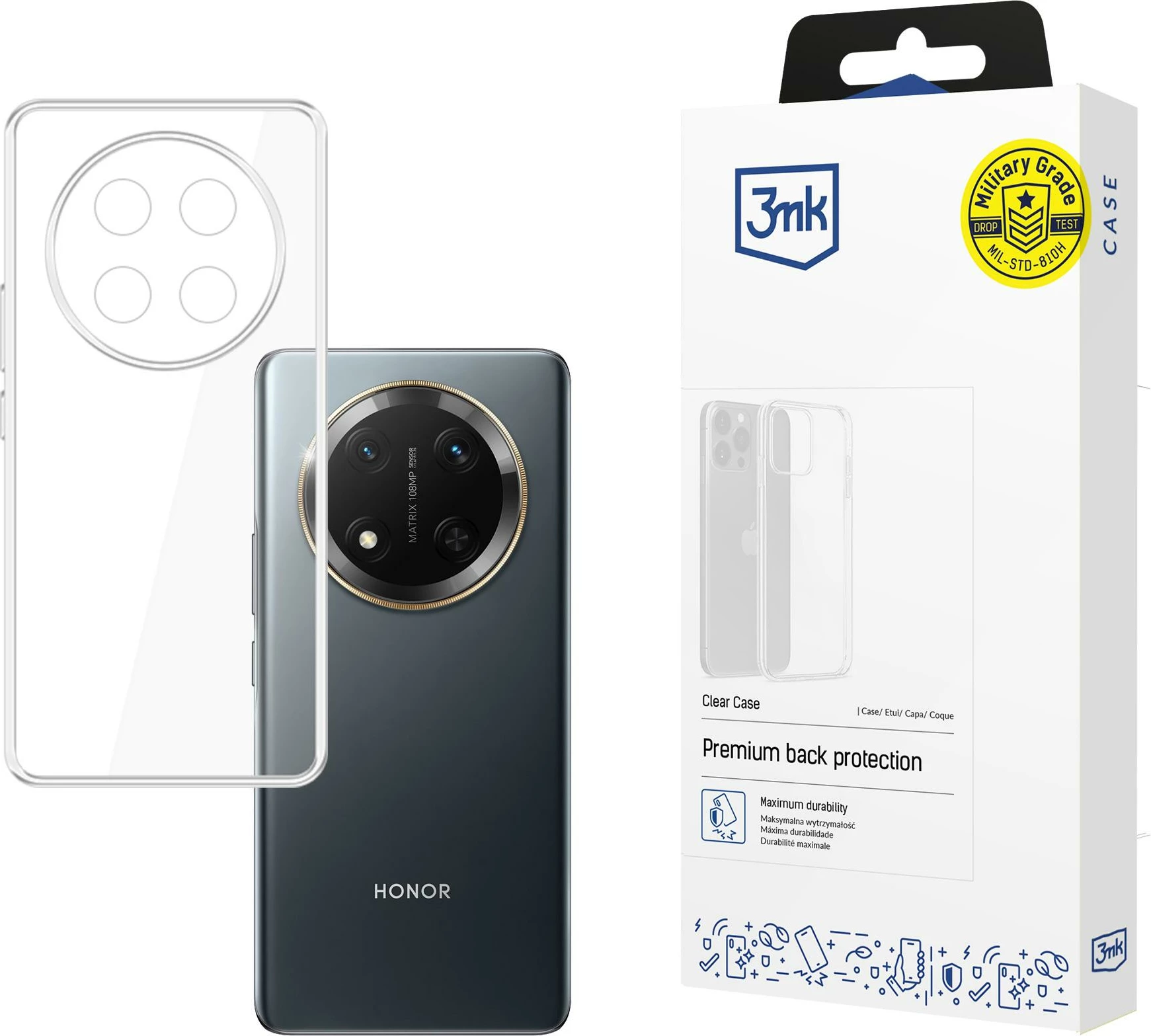 Mbështjellës 3mk Protection për Honor Magic7 Lite, transparent