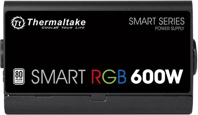 Kasë Thermaltake Smart RGB 600W, 80 PLUS, 2xPEG, 120mm, e zezë