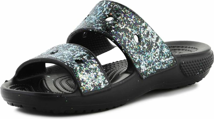 Shapka për vajza Crocs, modeli Classic Glitter, të zeza