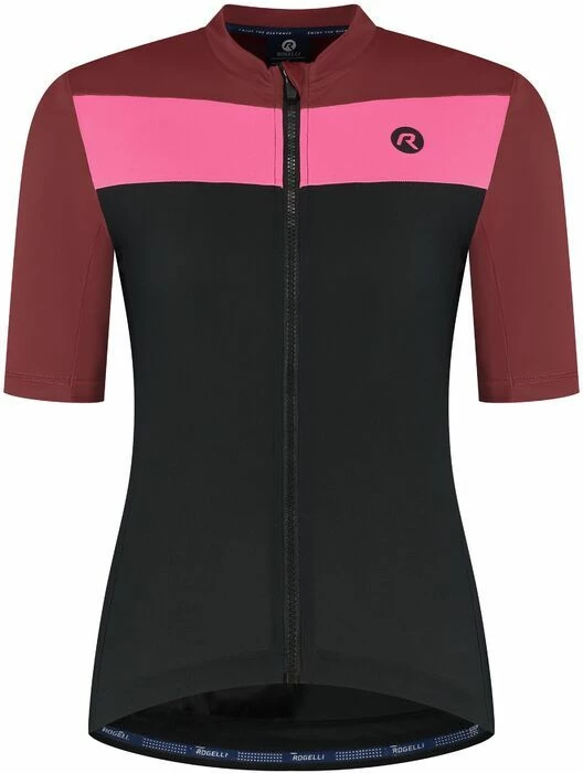 Maicë sportive për femra Rogelli, e zezë-bor