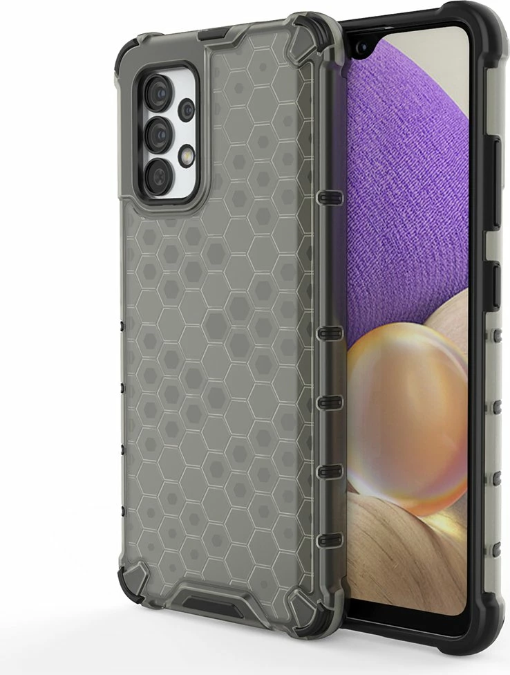 Mbështjellës Hurtel Honeycomb për Samsung Galaxy A03s, i zi