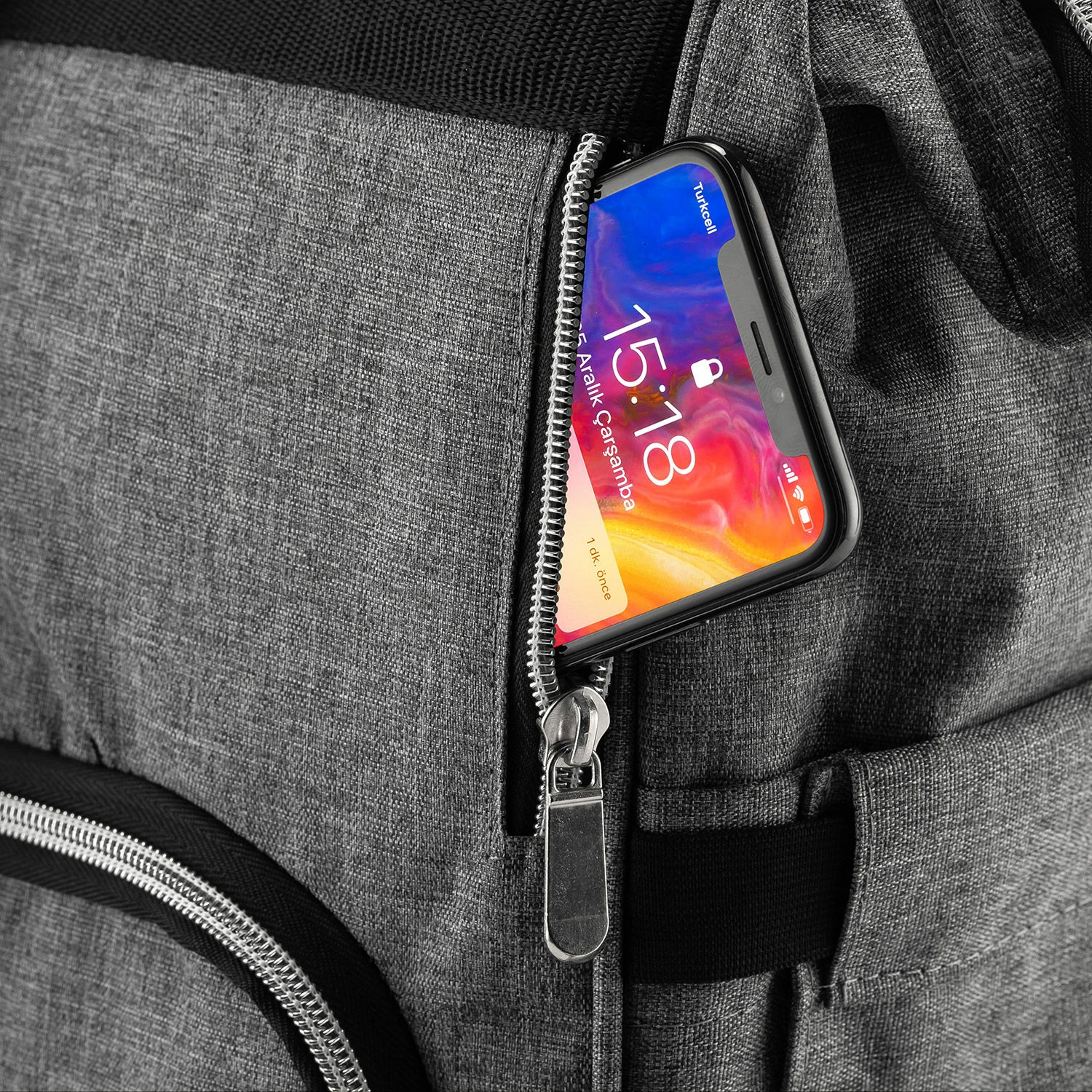 Çantë për pelena Evila Originals, e zezë