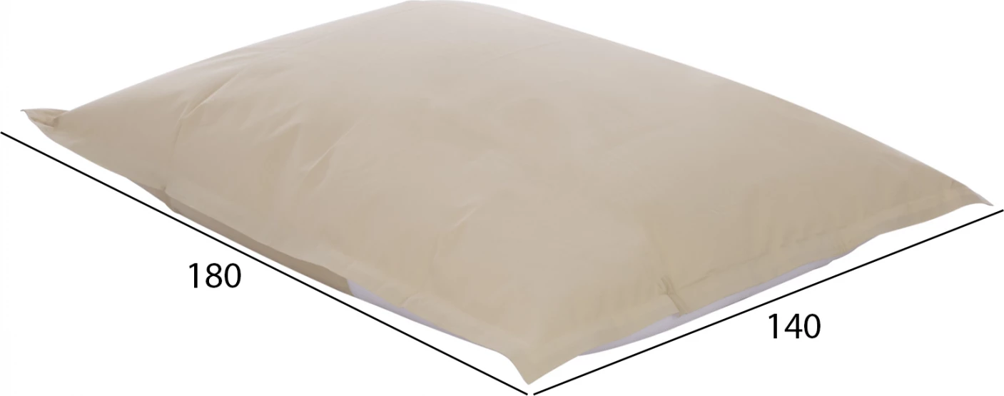 Pouf Anshu, ngjyrë bezhë, 140x180 cm