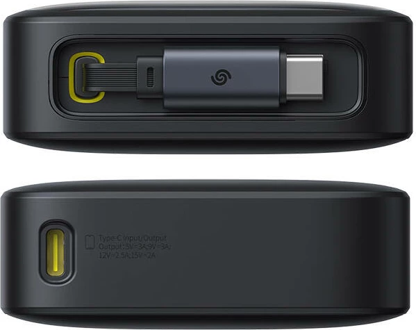 Powerbank Baseus OS Free2Pull 10000mAh 30W me kabllo, e zezë