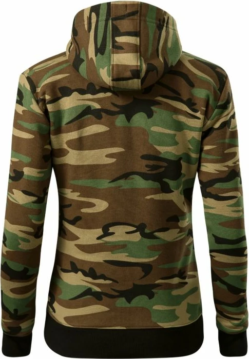 Duks me Kapuç dhe Zinxhir Malfini për Femra, Ngjyrë Kamuflazh