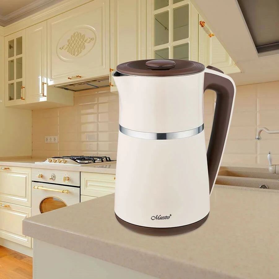 Çajnik elektrik Feel-Maestro MR-030, 1.7L, 2200W, Bezhe/Kafe