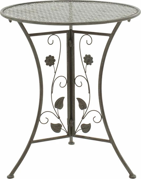 Set tavoline me karrige 3 copë Abriel metal antik antracit