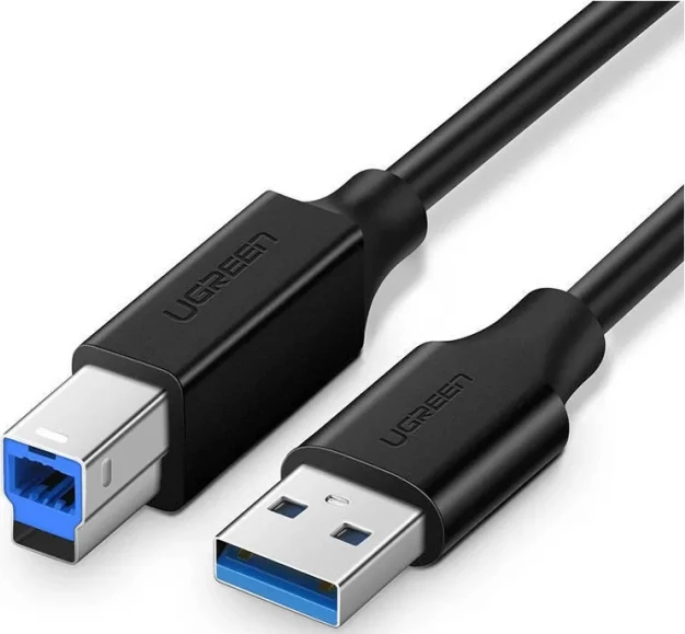 kabllo printeri USB 3.0 në USB-B UGREEN 10372, 2m, 5Gbps, e zezë