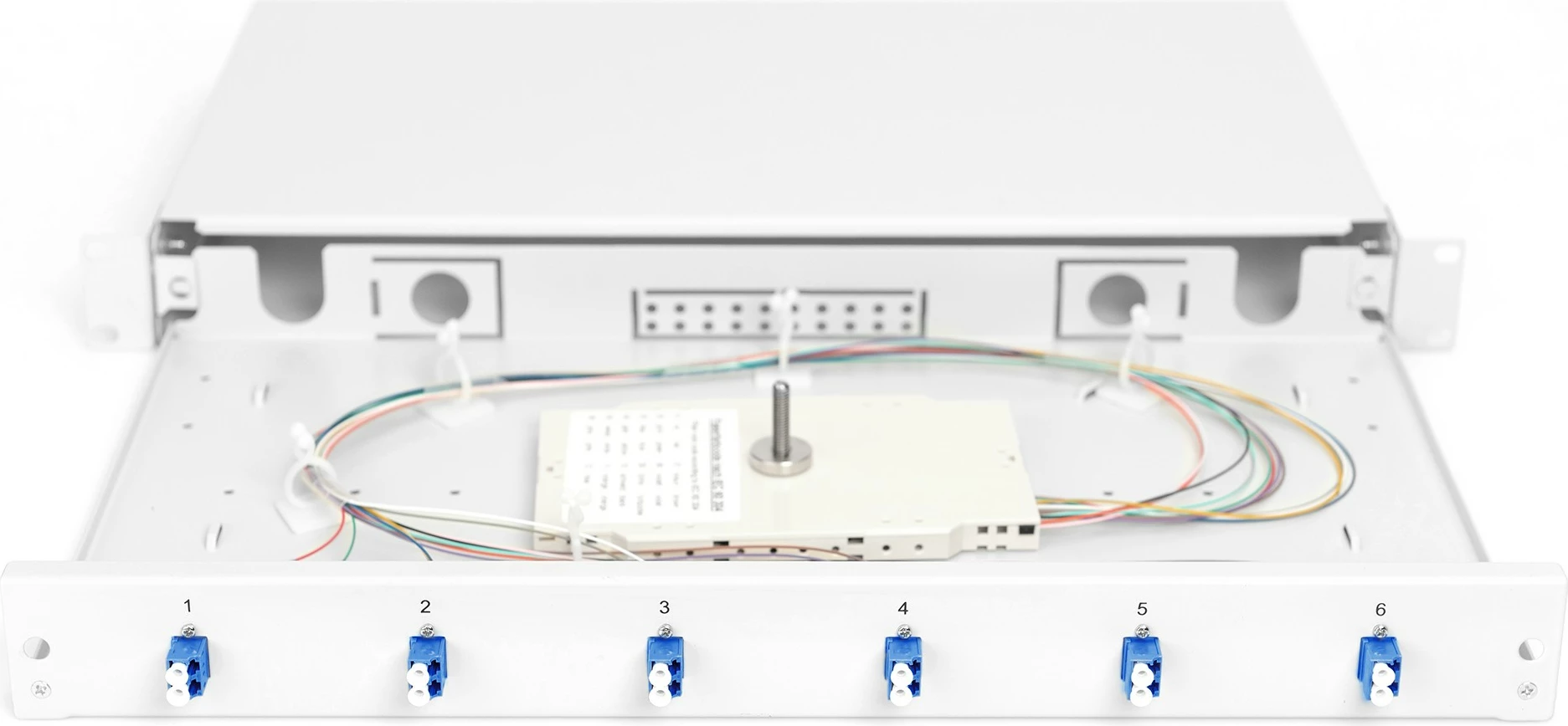 Kutia për fibra optike Digitus, LC, OS2, 6 porta, 1U, ngjyrë gri
