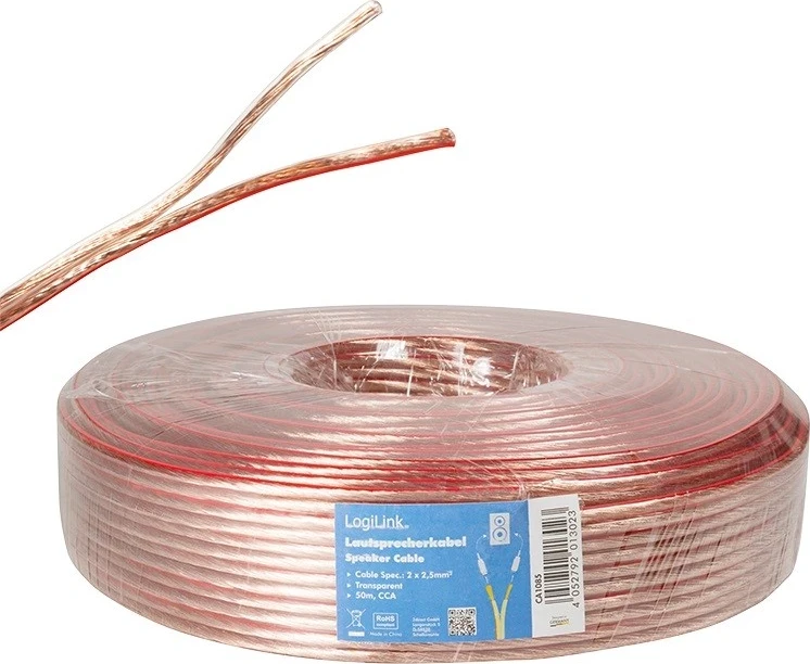 Kabllo për altoparlant Logilink, 50m