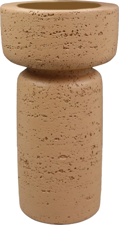 Mbajtëse qirinjsh INGER, polirezine, terrakotë, 11x11x21cm