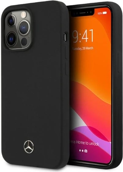 Mbështjellës Mercedes Silicone Line MagSafe për iPhone 13/13 Pro, i zi