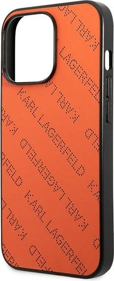 Mbështjellës Karl Lagerfeld Perforated Allover për iPhone 13 Pro / 13 6.1", Portokalli