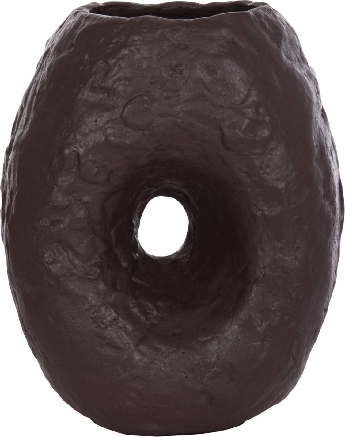 Vazo dekorative tavoline NAMENTIS, terrakotë, ngjyrë çokollate, FH4673.07S, 22x13x28cm