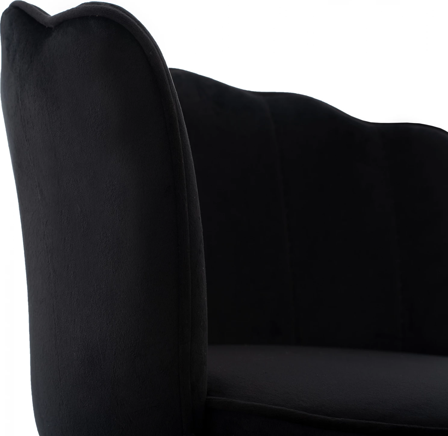 Karrige për bar mesatare FH8736.04 kadife e zezë me kornizë metalike 50x50x90 cm., set prej 2 copë