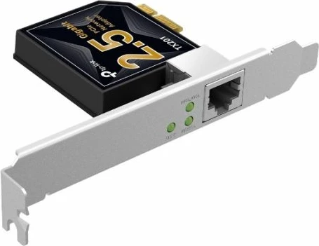 kartë rrjeti PCIe TP-LINK TX201 2.5GbE RJ45, set me bracket standard + low-profile, e zezë