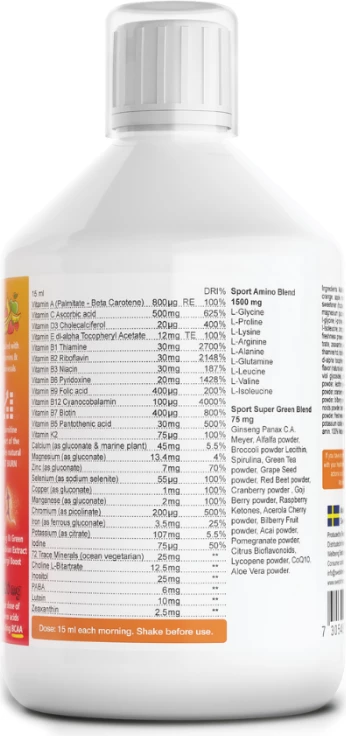 Multivitamin Swedish Nutra Mega Sport, 500ml